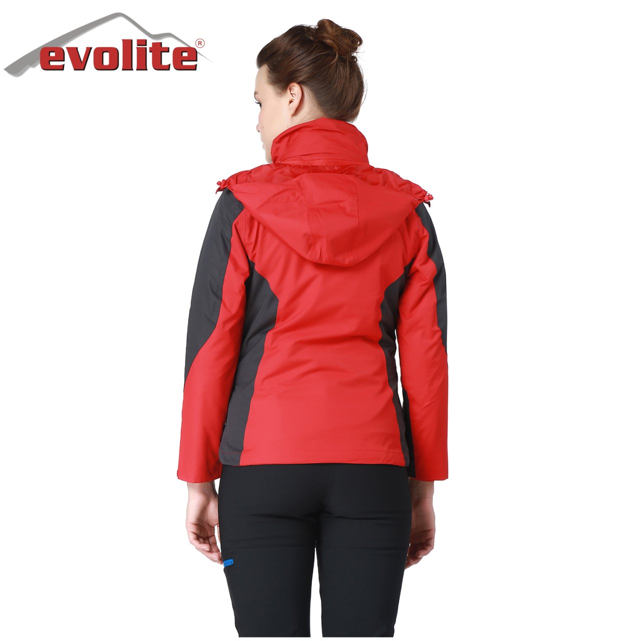 Evolite Women's Diva 3in1 Jacket Grey/Red - Image 3