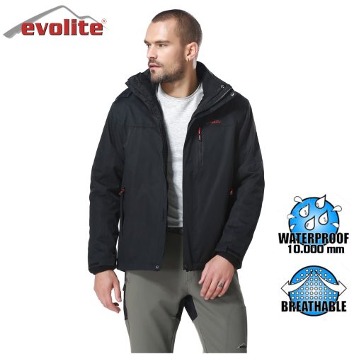 Evolite Men's Diva 3in1 Jacket Black-Black