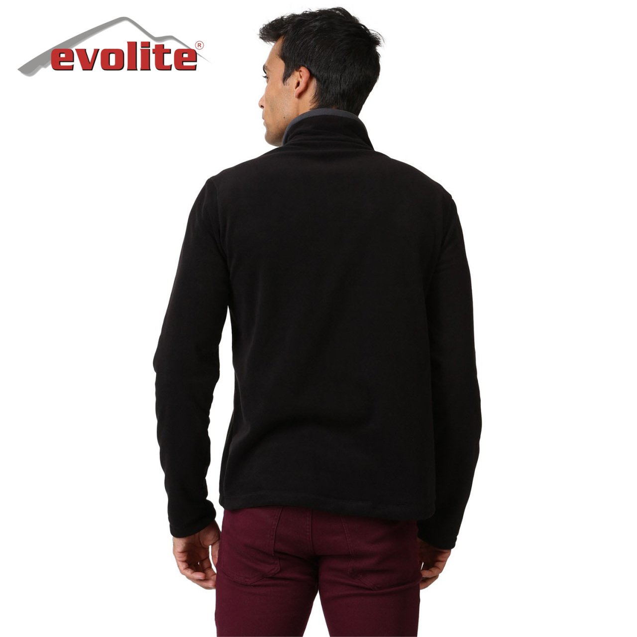 Evolite Men's Fuga Microfibre Fleece Sweater - Black - Image 3