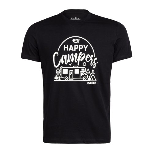 Evolite Happy Campers T-shirt-Black