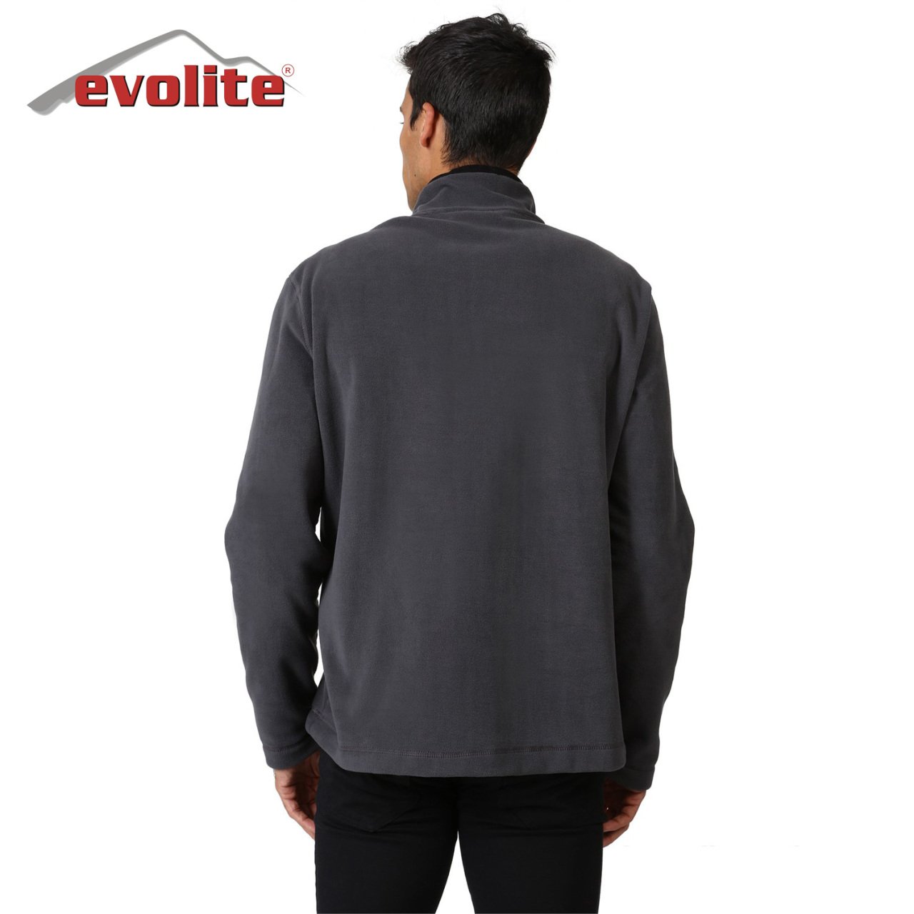 Evolite Men's Fuga Microfibre Fleece Sweater-Grey - Image 4