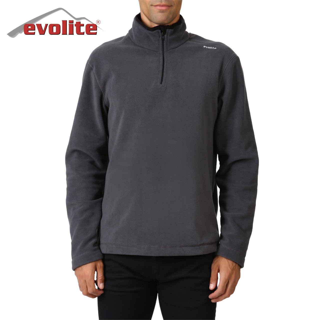 Evolite Men's Fuga Microfibre Fleece Sweater-Grey - Image 2
